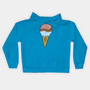 Sloth Icecream Cone Kids Hoodie